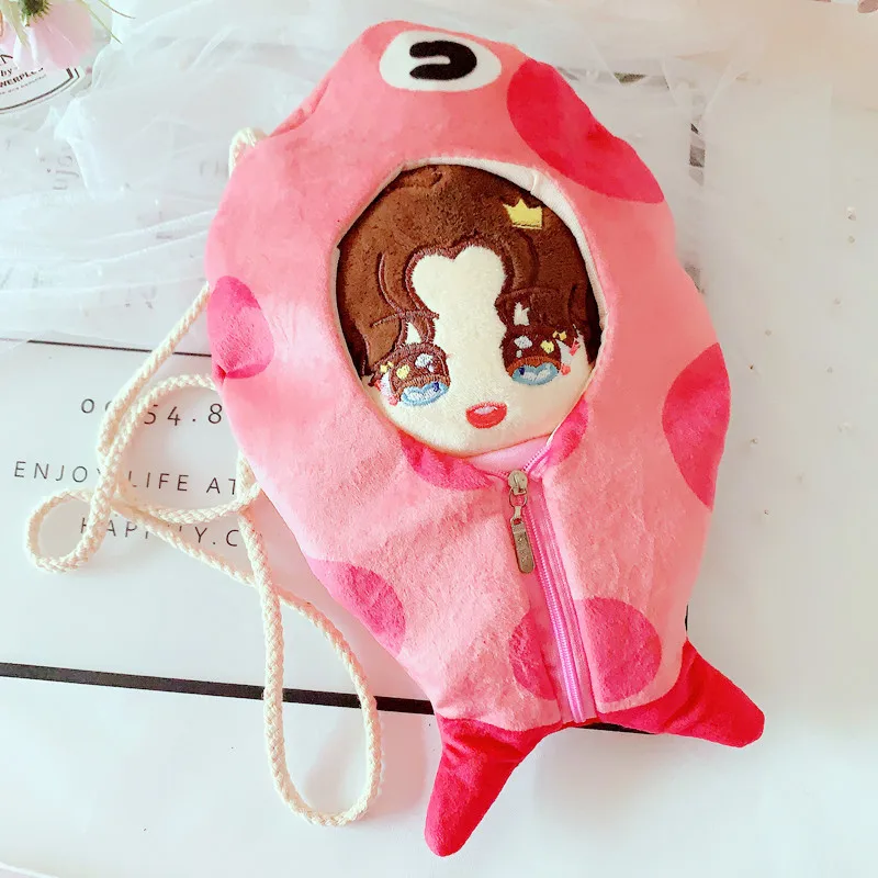 20cm Cotton Doll Outgoing Single Shoulder Crossbody Bag Doll Outgoing Carrying Bag Doll Accessories Toys for Girls