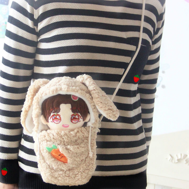 20cm Cotton Doll Outgoing Single Shoulder Crossbody Bag Doll Outgoing Carrying Bag Doll Accessories Toys for Girls