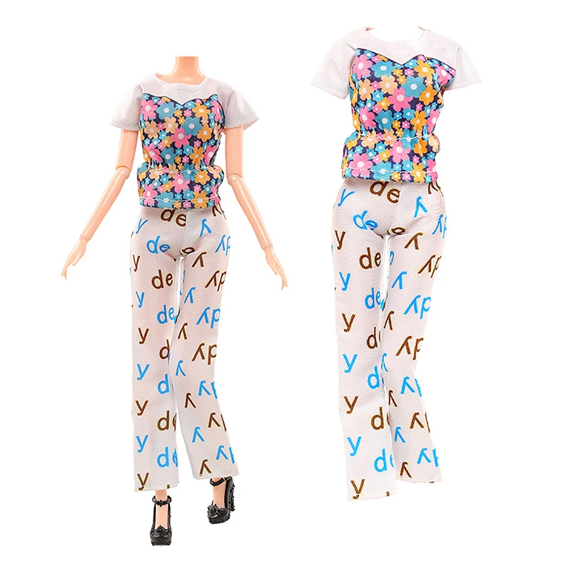 1Set Dollhouse Miniature Doll Dress / Short Skirt / Blouse Summer Wear Clothing For 30cm Dolls Fashion Clothes