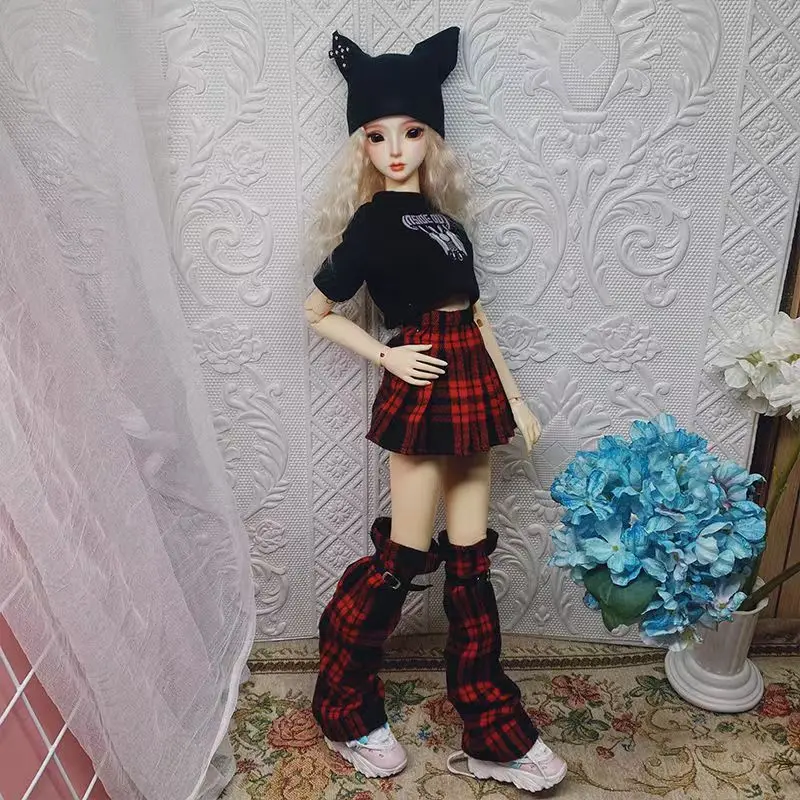 1/6 1/4 1/3 BJD Doll Clothes Y2K Punk Clothes Set with Accessories for 30cm 45cm 60cm Doll Dress up Clothes Outfit Girl Gift