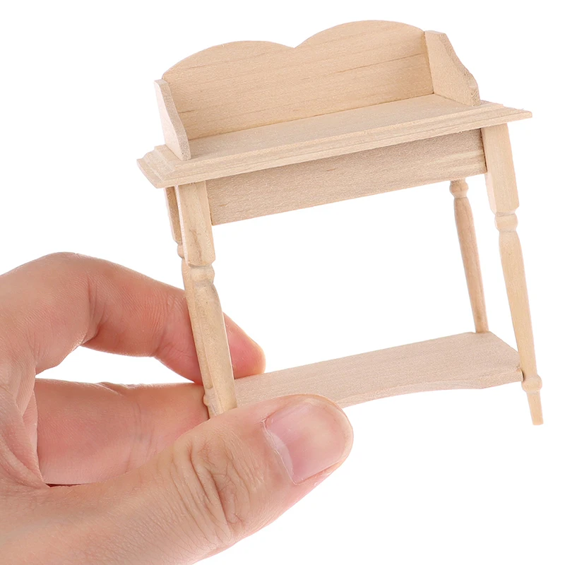 1/12 Wooden Miniature Blank Table Furniture Model DIY Dollhouse Accessory
