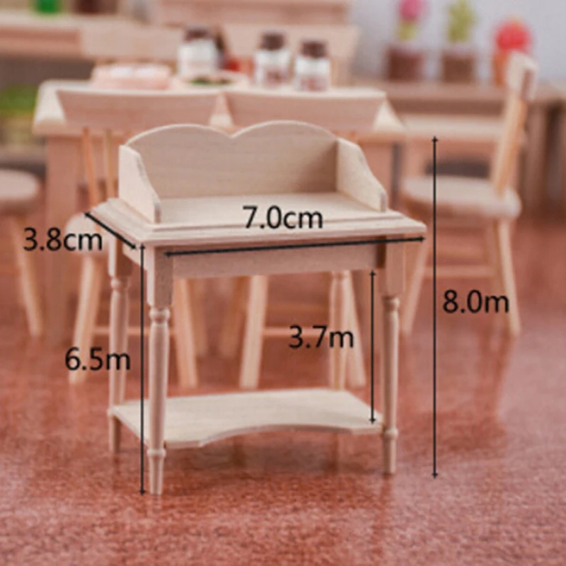 1/12 Wooden Miniature Blank Table Furniture Model DIY Dollhouse Accessory