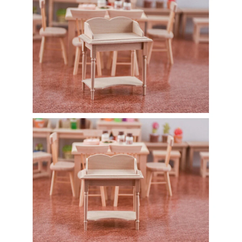1/12 Wooden Miniature Blank Table Furniture Model DIY Dollhouse Accessory