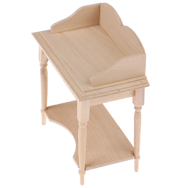 1/12 Wooden Miniature Blank Table Furniture Model DIY Dollhouse Accessory