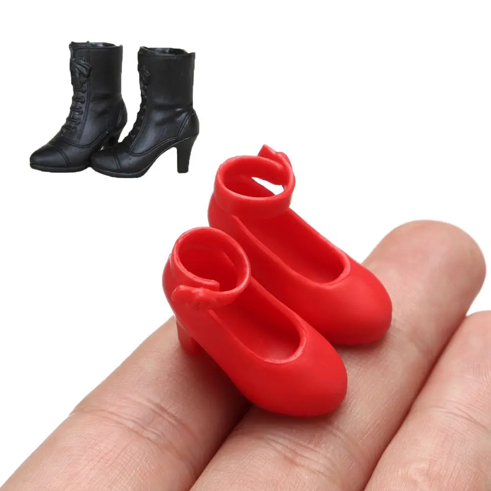 1Pair Doll Shoes Fashion Female Doll Boots Fit Foot Length 2cm Plastic Doll Multistyles Long Knees Boots Dolls Accessories