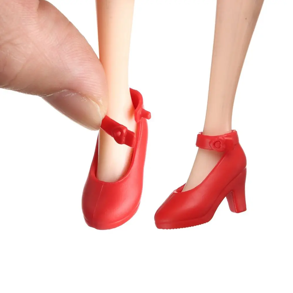 1Pair Doll Shoes Fashion Female Doll Boots Fit Foot Length 2cm Plastic Doll Multistyles Long Knees Boots Dolls Accessories