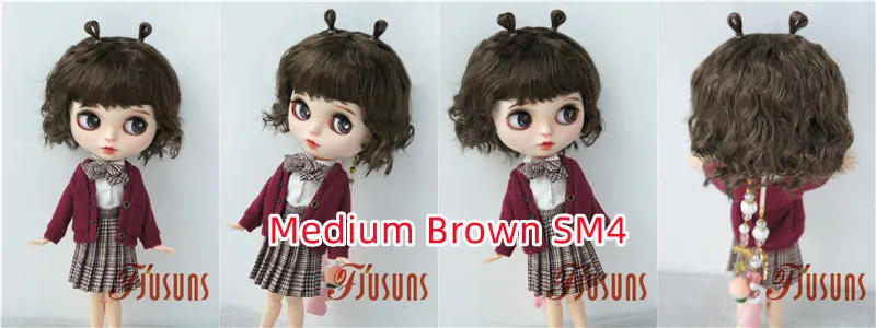 JD544 9-10inch 10-11inch 11-12inch Lovely Snail Feeler Synthetic Mohair BJD Wigs QBaby Blythes 18' Doll Accessories