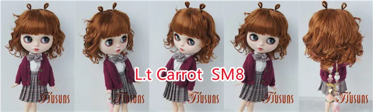 JD544 9-10inch 10-11inch 11-12inch Lovely Snail Feeler Synthetic Mohair BJD Wigs QBaby Blythes 18' Doll Accessories