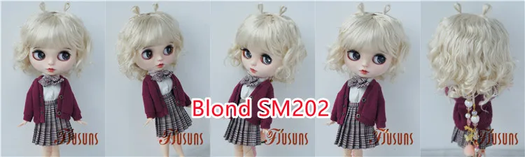 JD544 9-10inch 10-11inch 11-12inch Lovely Snail Feeler Synthetic Mohair BJD Wigs QBaby Blythes 18' Doll Accessories