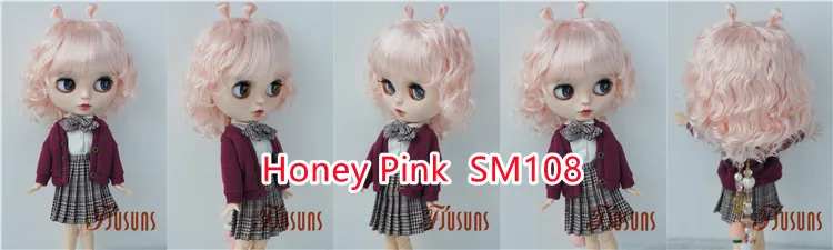 JD544 9-10inch 10-11inch 11-12inch Lovely Snail Feeler Synthetic Mohair BJD Wigs QBaby Blythes 18' Doll Accessories