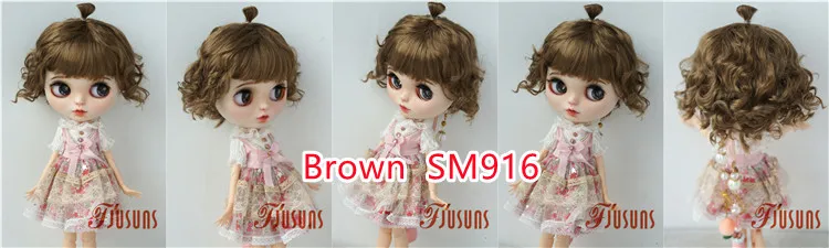 JD544 9-10inch 10-11inch 11-12inch Lovely Snail Feeler Synthetic Mohair BJD Wigs QBaby Blythes 18' Doll Accessories