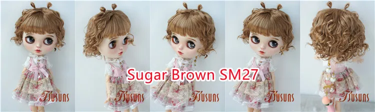 JD544 9-10inch 10-11inch 11-12inch Lovely Snail Feeler Synthetic Mohair BJD Wigs QBaby Blythes 18' Doll Accessories