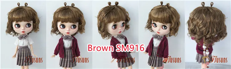 JD544 9-10inch 10-11inch 11-12inch Lovely Snail Feeler Synthetic Mohair BJD Wigs QBaby Blythes 18' Doll Accessories