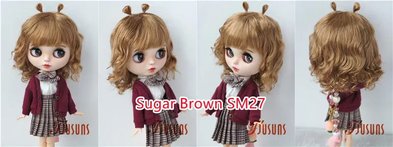 JD544 9-10inch 10-11inch 11-12inch Lovely Snail Feeler Synthetic Mohair BJD Wigs QBaby Blythes 18' Doll Accessories