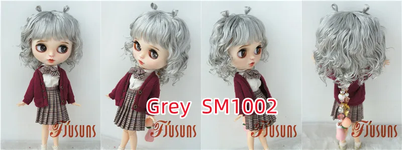 JD544 9-10inch 10-11inch 11-12inch Lovely Snail Feeler Synthetic Mohair BJD Wigs QBaby Blythes 18' Doll Accessories