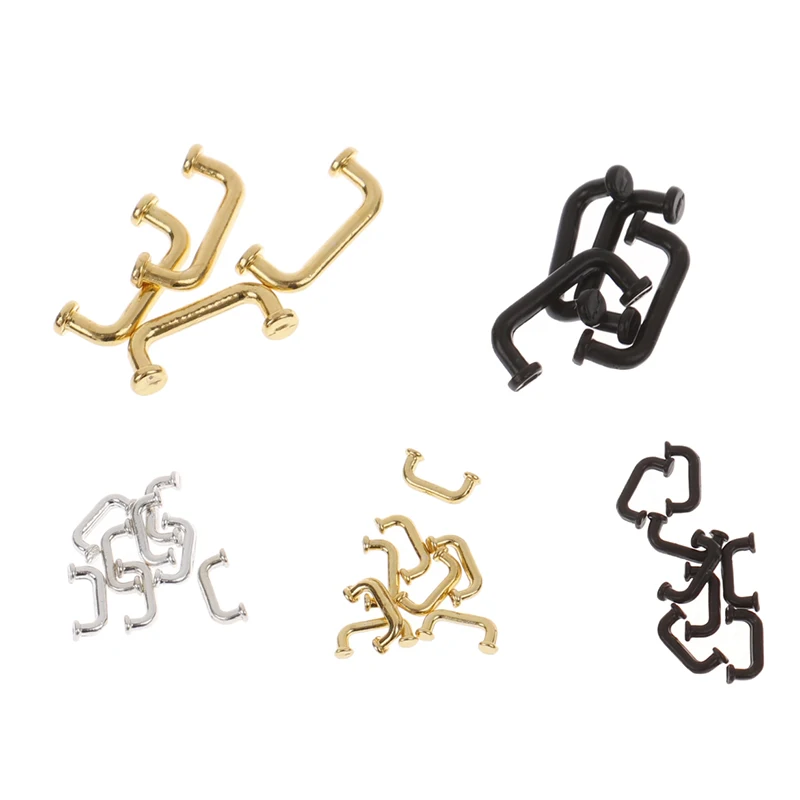 1:12 Miniature 4/8pcs Door Cabinet Closet Handles Drawer Pulls Knobs Metal DIY Dollhouse Furniture Accessories Decor