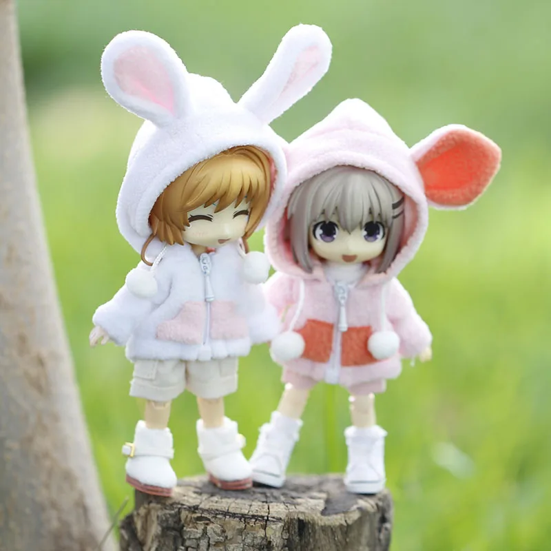 New Doll Clothes Fashion Cute cartoon plush animal coat for ob11,obitsu11,GSC, molly,1/12bjd doll clothes accessories for doll