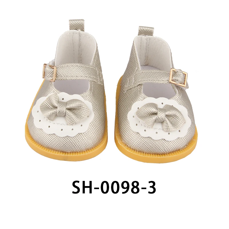 7cm Pu Leather Boots Flower Sandals, Slippers Duck Backpack Sunglasses For 18 inch American&OG,43cm Baby New Born,Life Girl Doll