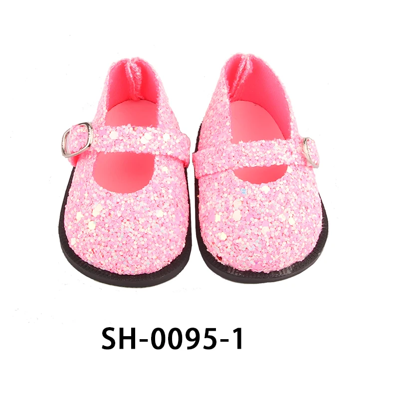 7cm Pu Leather Boots Flower Sandals, Slippers Duck Backpack Sunglasses For 18 inch American&OG,43cm Baby New Born,Life Girl Doll