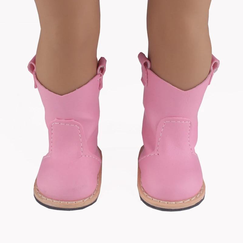 7cm Pu Leather Boots Flower Sandals, Slippers Duck Backpack Sunglasses For 18 inch American&OG,43cm Baby New Born,Life Girl Doll