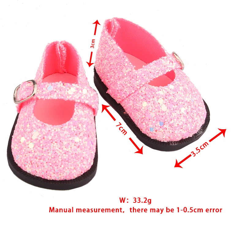 7cm Pu Leather Boots Flower Sandals, Slippers Duck Backpack Sunglasses For 18 inch American&OG,43cm Baby New Born,Life Girl Doll