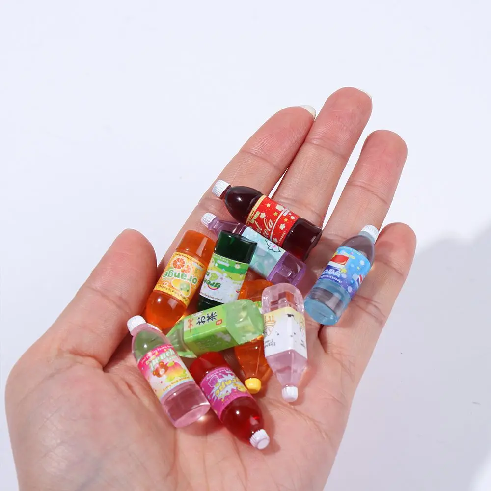 1/10Pcs Mini Drink Juice Bottles Dollhouse Decoration Doll Food Kitchen Living Room Accessories ob11 Model Shooting Props