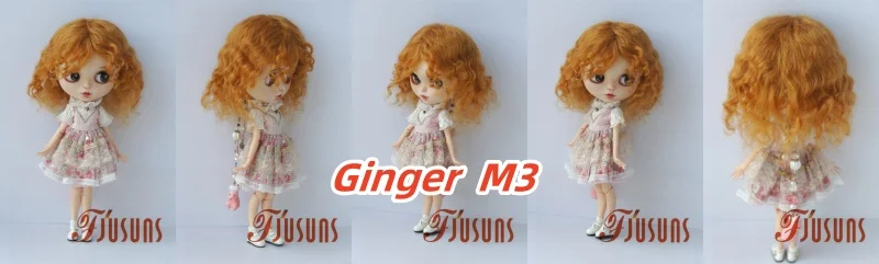Fjusuns JD738 9-10inch 23-25cm 10-11inch 26-28cm Messy Baby Curly Soft Wave Mohair BJD Wigs QBaby Blythes Doll Accessories