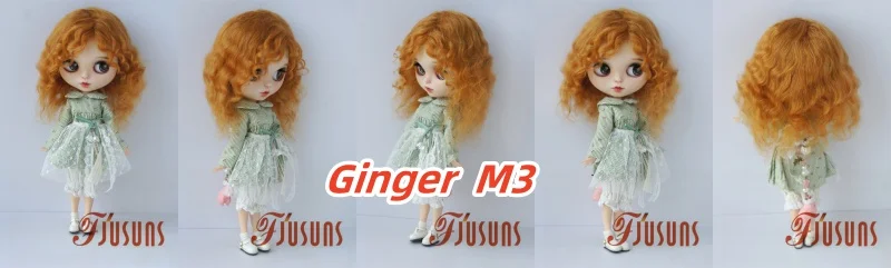 Fjusuns JD738 9-10inch 23-25cm 10-11inch 26-28cm Messy Baby Curly Soft Wave Mohair BJD Wigs QBaby Blythes Doll Accessories