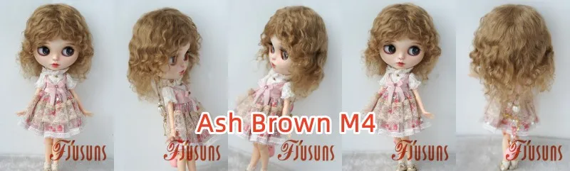 Fjusuns JD738 9-10inch 23-25cm 10-11inch 26-28cm Messy Baby Curly Soft Wave Mohair BJD Wigs QBaby Blythes Doll Accessories