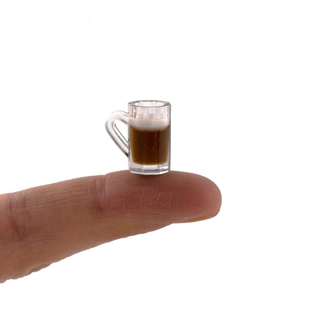 4Pcs 1/12 Doll House Miniature Resin Wine Glass Simulation Goblet Model Toys for Mini Decoration Dollhouse Accessories
