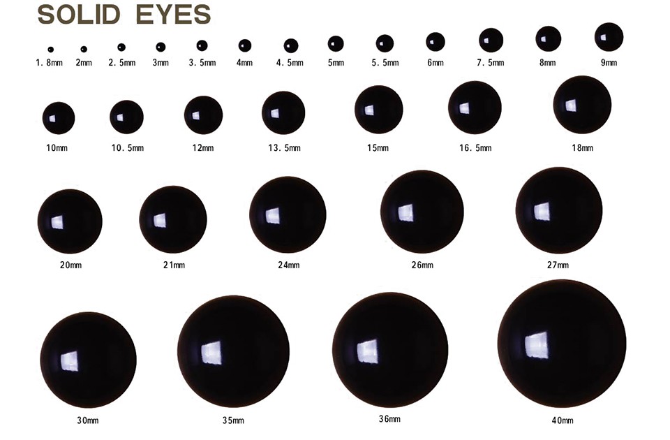 9mm/12mm/13mm/16mm/18mm Sewing Animal Eyes For Teddy Bears Security Safety Amigurumi Eyes For Crochet Dolls