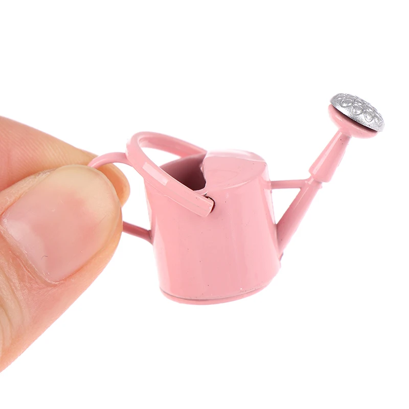 1Pcs 1/12 Dollhouse Miniature Furniture Metal Watering Can Garden Decoration Miniature Furniture