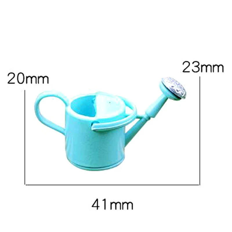 1Pcs 1/12 Dollhouse Miniature Furniture Metal Watering Can Garden Decoration Miniature Furniture