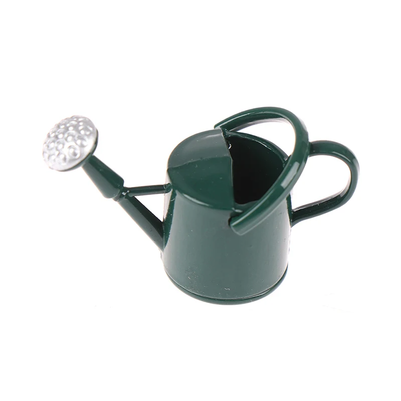 1Pcs 1/12 Dollhouse Miniature Furniture Metal Watering Can Garden Decoration Miniature Furniture