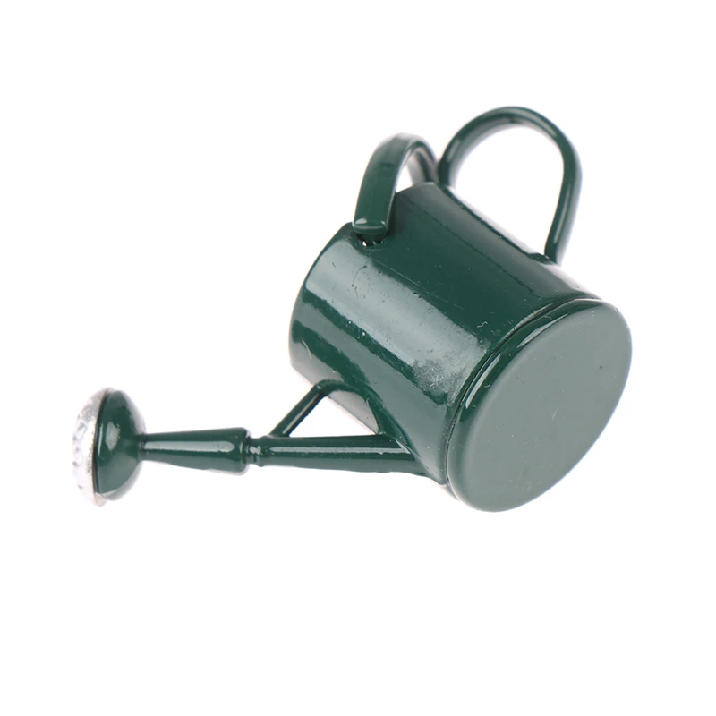 1Pcs 1/12 Dollhouse Miniature Furniture Metal Watering Can Garden Decoration Miniature Furniture