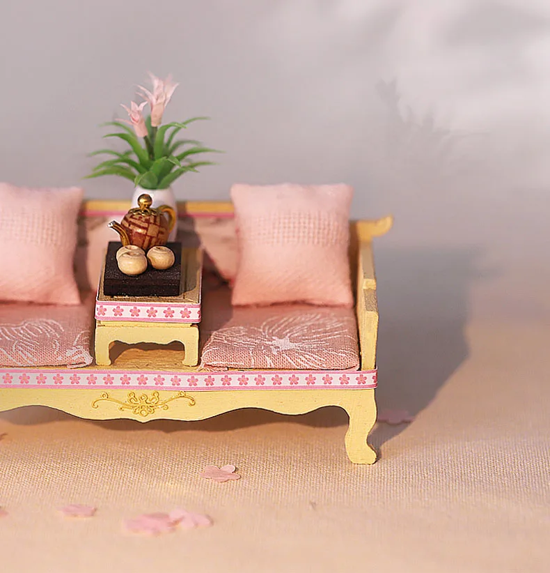 New DIY Wooden Dollhouse Miniature Landscape With Furniture Chinese Loft Doll Houses Assemble Toy Children Birthday Gift Casa