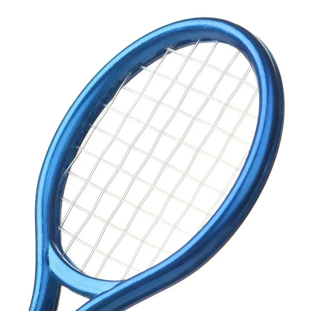 4PCS/Set Doll Tennis Racket kits Miniature Racquet Ball Bag Creative Photo Props For 1/6 1/12 DIY Dollhouse Accessories