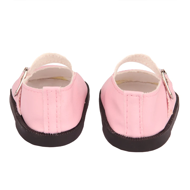 Doll Talk Fashion Hasp Leather Shoes Mini Handmade Doll Shoes 7cm Kawaii PInk Red Shoes For New Reborn Baby Dolls 43 cm