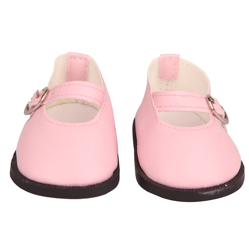 Doll Talk Fashion Hasp Leather Shoes Mini Handmade Doll Shoes 7cm Kawaii PInk Red Shoes For New Reborn Baby Dolls 43 cm