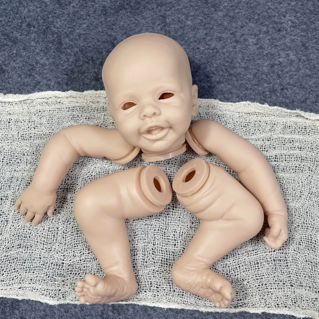 New Arrivals 17 Inch Reborn Kit Blossom With Engraved Name and COA Reborn Baby Vinyl Doll Kit Unpainted Doll Parts DIY Doll Mold