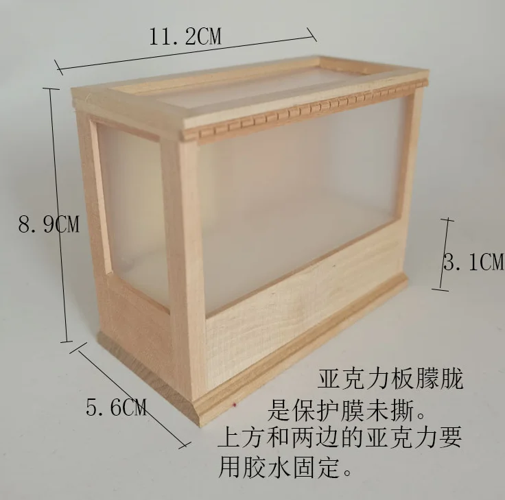1:12 Miniature Dollhouse Furniture Model Play House Toy Cabinet Wooden Clamshell Desk New Diy Miniature Dollhouse Accessories
