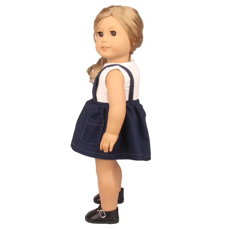 Doll Clothes Denim Suit T-shirt+Pants/Skirt Clothes Set For 18 Inch Amerian&43cm Baby New Born Doll Fot OG Girl Doll Gift Toys