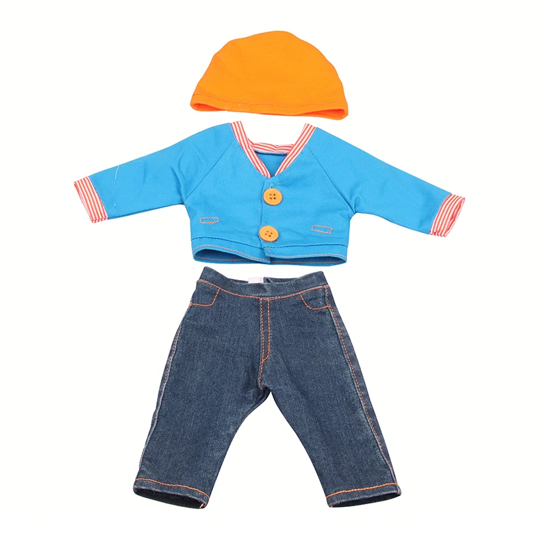 Doll Clothes Denim Suit T-shirt+Pants/Skirt Clothes Set For 18 Inch Amerian&43cm Baby New Born Doll Fot OG Girl Doll Gift Toys