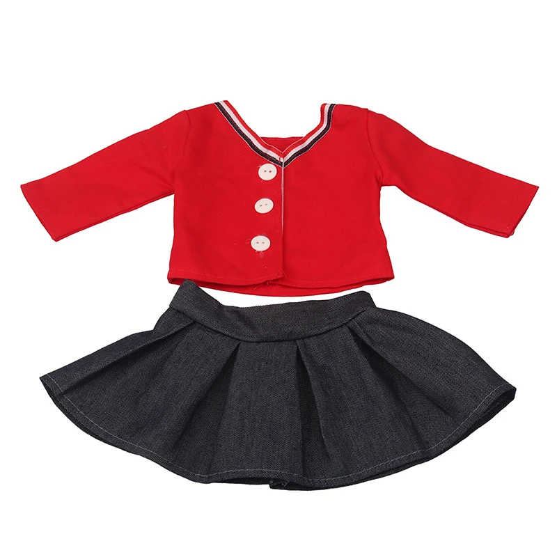 Doll Clothes Denim Suit T-shirt+Pants/Skirt Clothes Set For 18 Inch Amerian&43cm Baby New Born Doll Fot OG Girl Doll Gift Toys