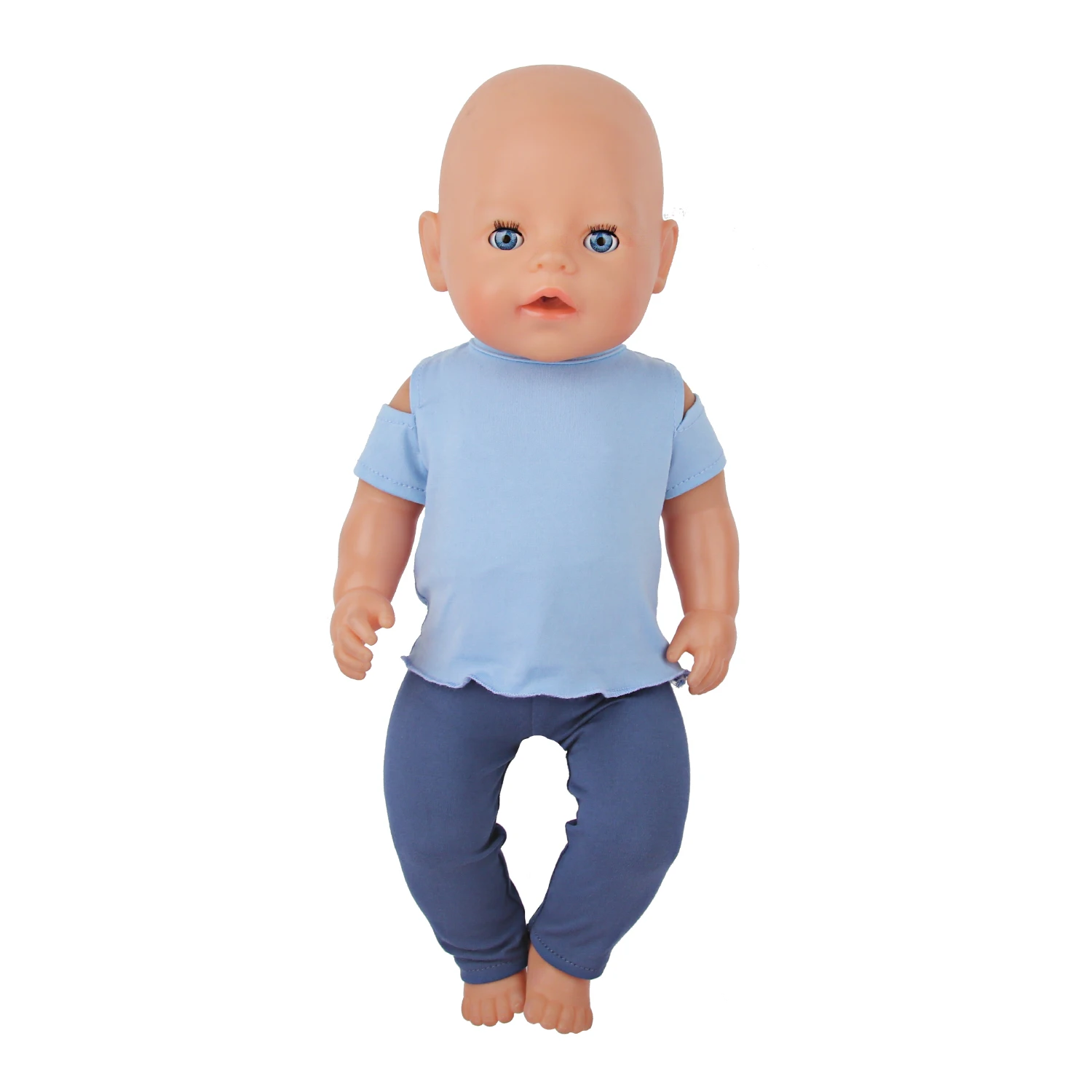Doll Clothes Denim Suit T-shirt+Pants/Skirt Clothes Set For 18 Inch Amerian&43cm Baby New Born Doll Fot OG Girl Doll Gift Toys