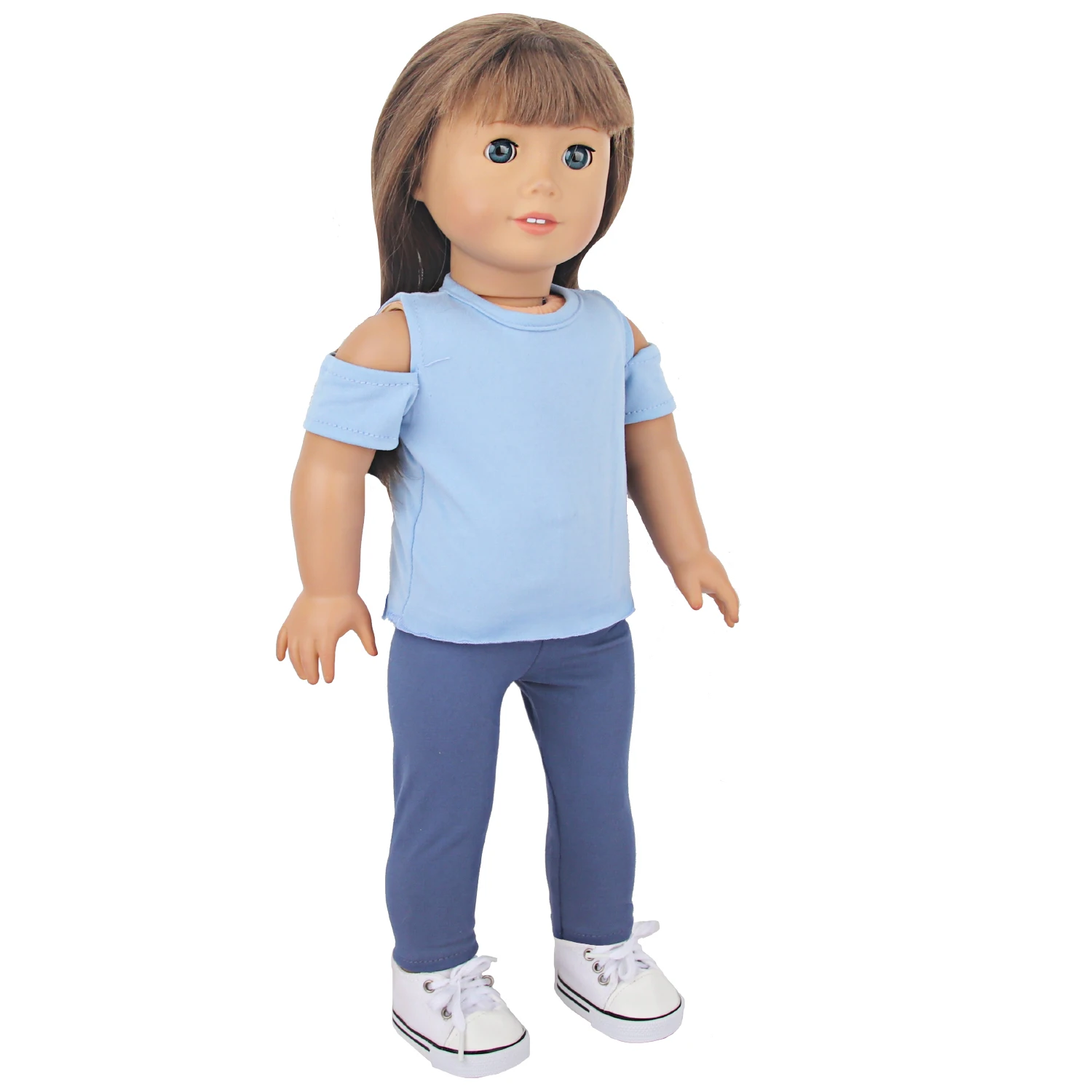 Doll Clothes Denim Suit T-shirt+Pants/Skirt Clothes Set For 18 Inch Amerian&43cm Baby New Born Doll Fot OG Girl Doll Gift Toys
