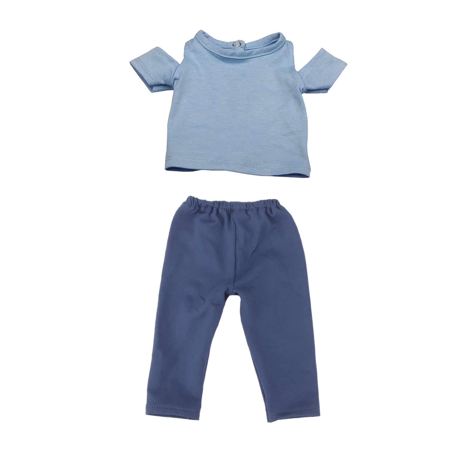 Doll Clothes Denim Suit T-shirt+Pants/Skirt Clothes Set For 18 Inch Amerian&43cm Baby New Born Doll Fot OG Girl Doll Gift Toys