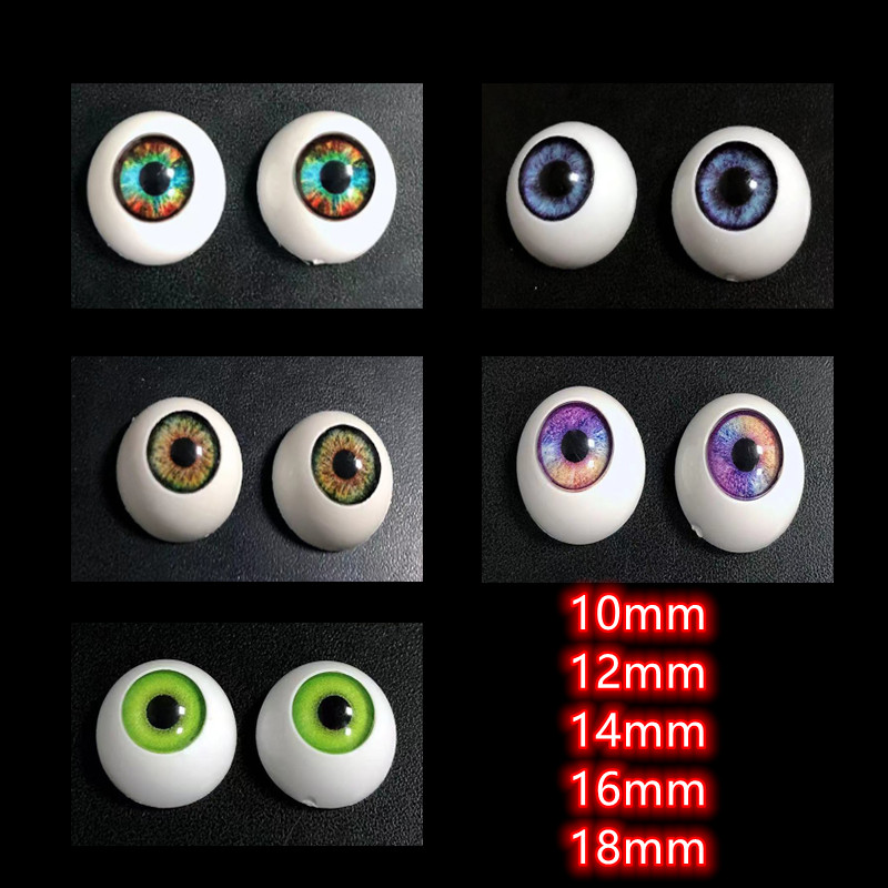 1 Pairs10mm/12mm/14mm/16mm/18mm Eyeball DIY Toy Eyes Accessories Doll Eyeballs Bjd Doll Eyes