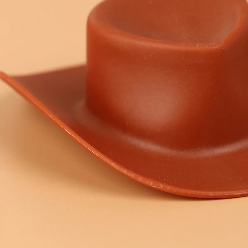 10Pcs 1/12 Dollhouse Western Cowboy Hat Miniature Plastic Doll Hat Mini Cowgirl Hat For Dolls Decoration Accessories