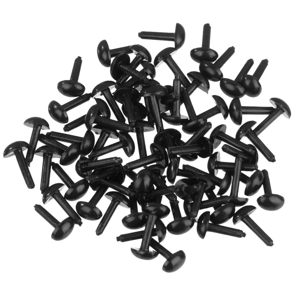100pcs/bag 4X5MM/5X7MM Plastic Mini Black Safety Oval Nose for Doll for Teddy Dog Stuffed DIY Doll Animals